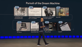 Satya Nadella at Microsoft Build 2023. 